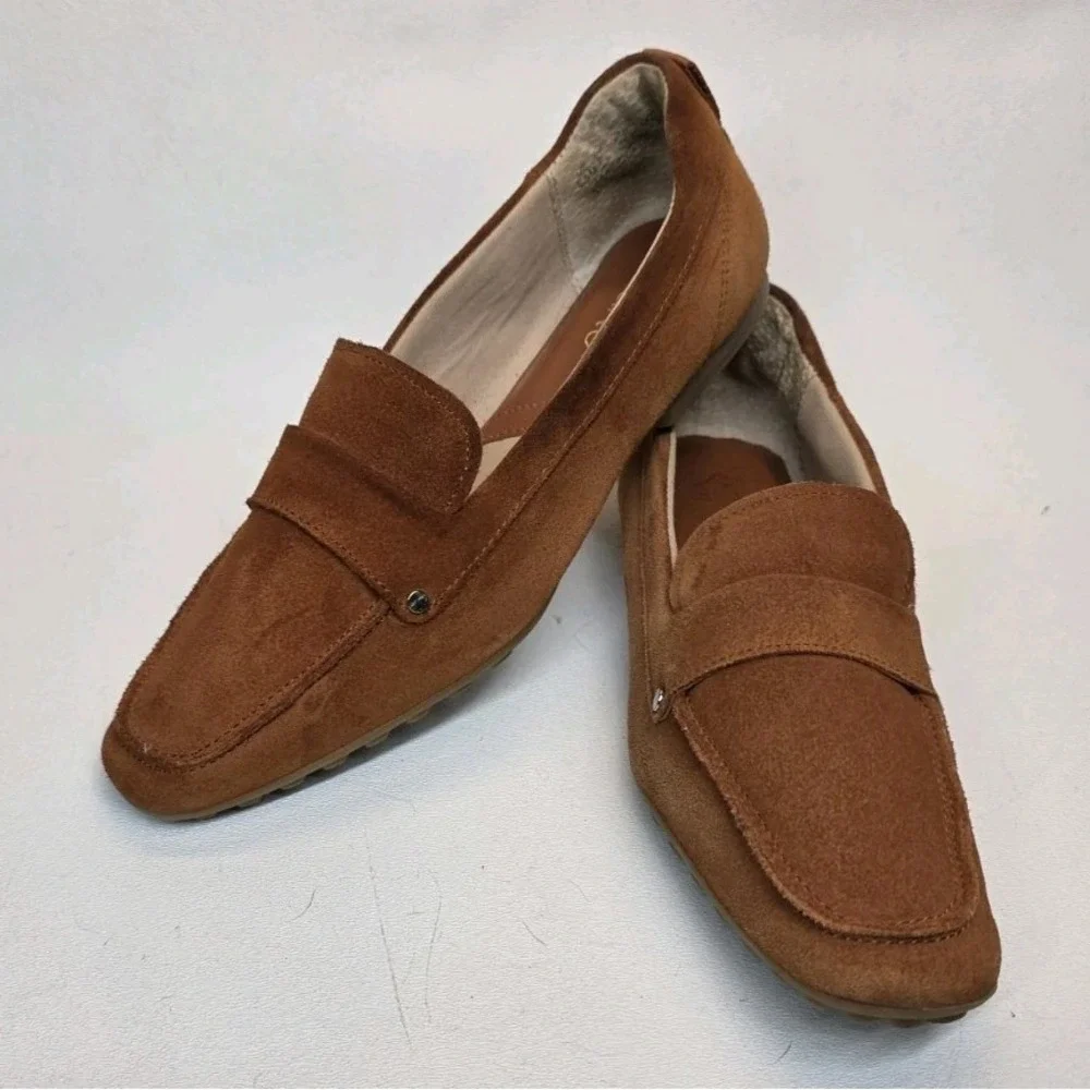 Womens Size 6.5 Franco Sarto Persia Suede Loafer Driving Shoes